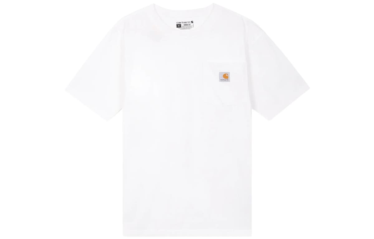 Carhartt K87 LOOSE FIT HEAVYWEIGHT Kişi Köynəyi Ağ