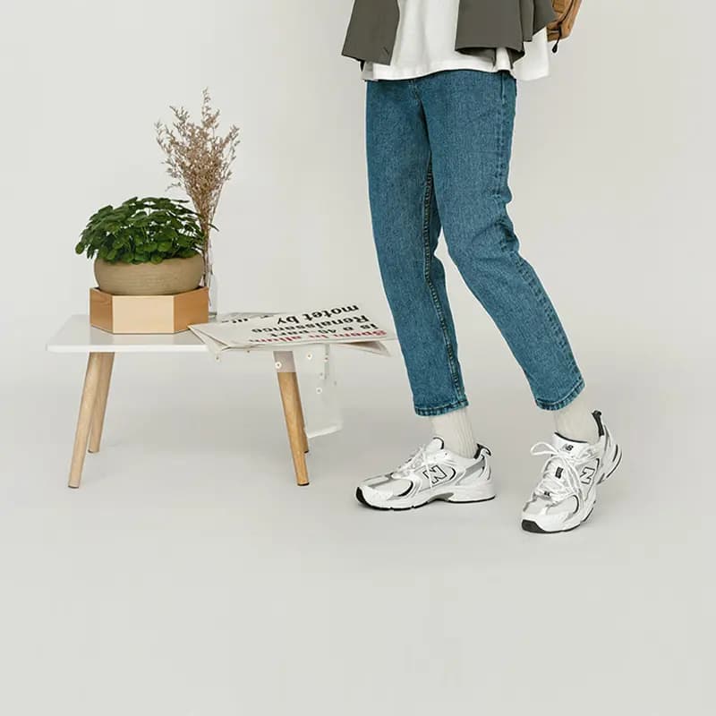 New Balance 530 White Silver Navy 13