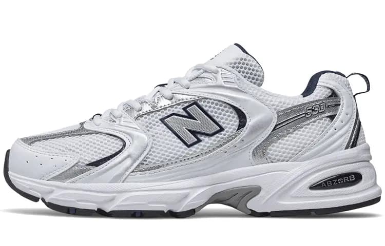 New Balance 530 White Silver Navy