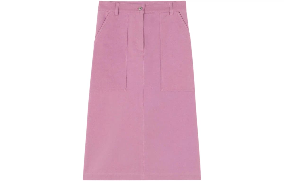 Maison Kitsune SS24 Qadın Cins Ətəyi Çəhrayı 2