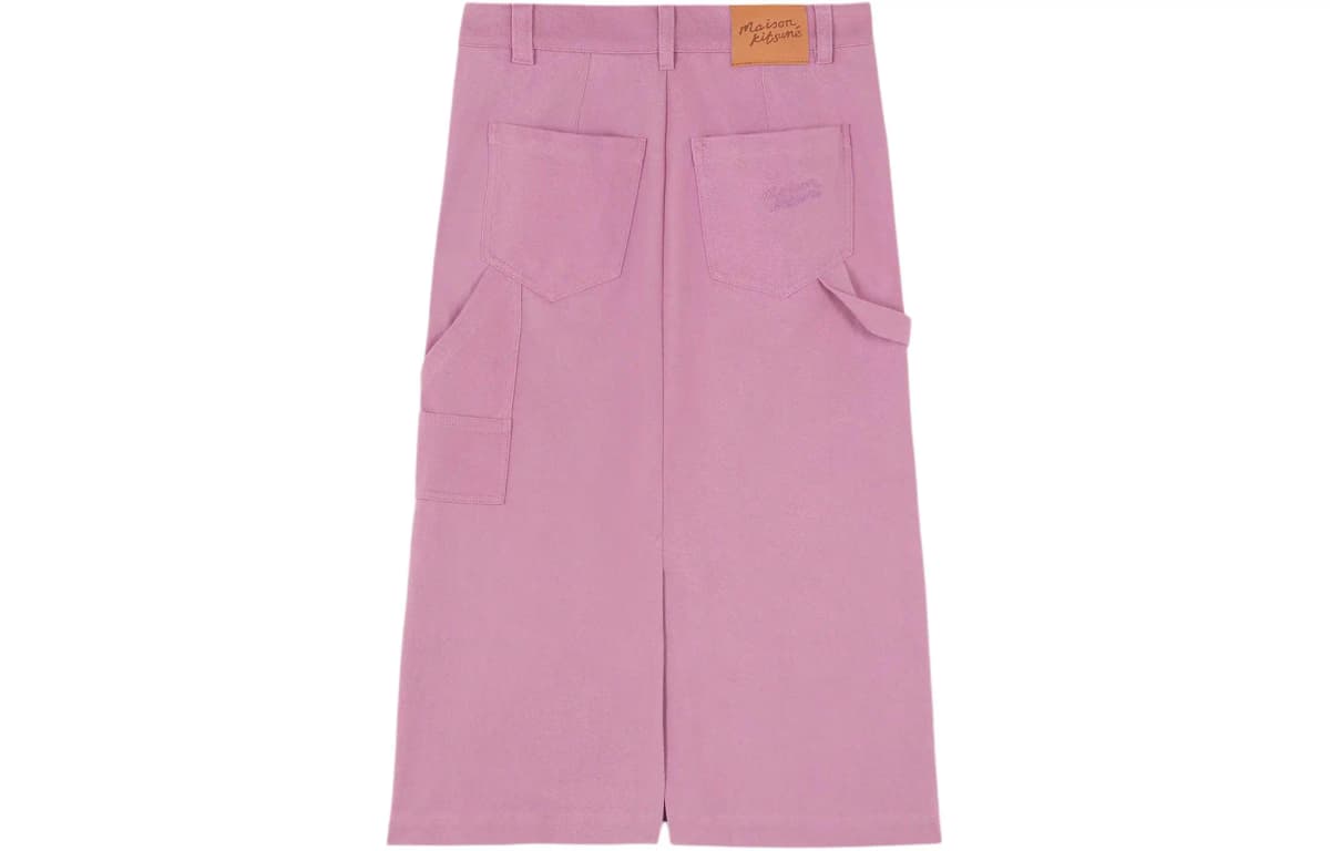 Maison Kitsune SS24 Qadın Cins Ətəyi Çəhrayı 3