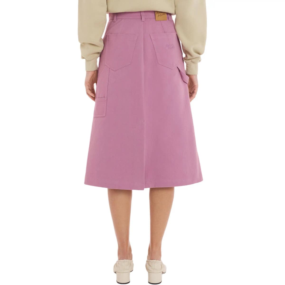 Maison Kitsune SS24 Qadın Cins Ətəyi Çəhrayı 4