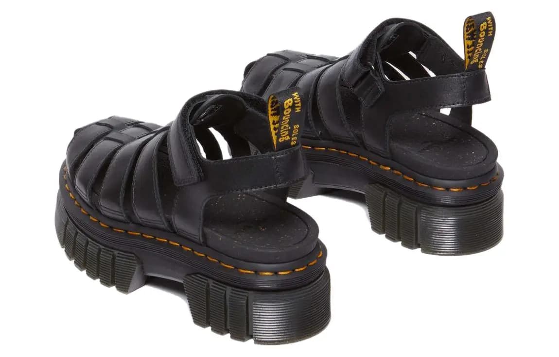 Dr.Martens Ricki Cage Leather Sandals 'Black' Women's 4