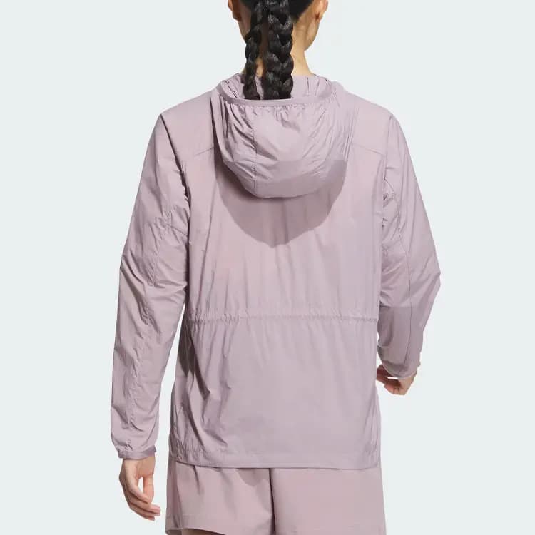 Adidas Lightweight Windbreaker Sun Protection Clothing Women's Purple Pink 3