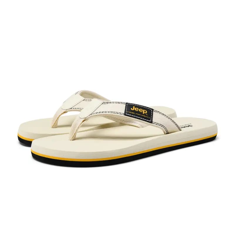 Jeep Outdoor Comfort Wear-Resistant Casual Rubber Flip-Flops Men's Green 5