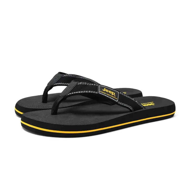 Jeep Outdoor Comfort Wear-Resistant Casual Rubber Flip-Flops Men's Green 8