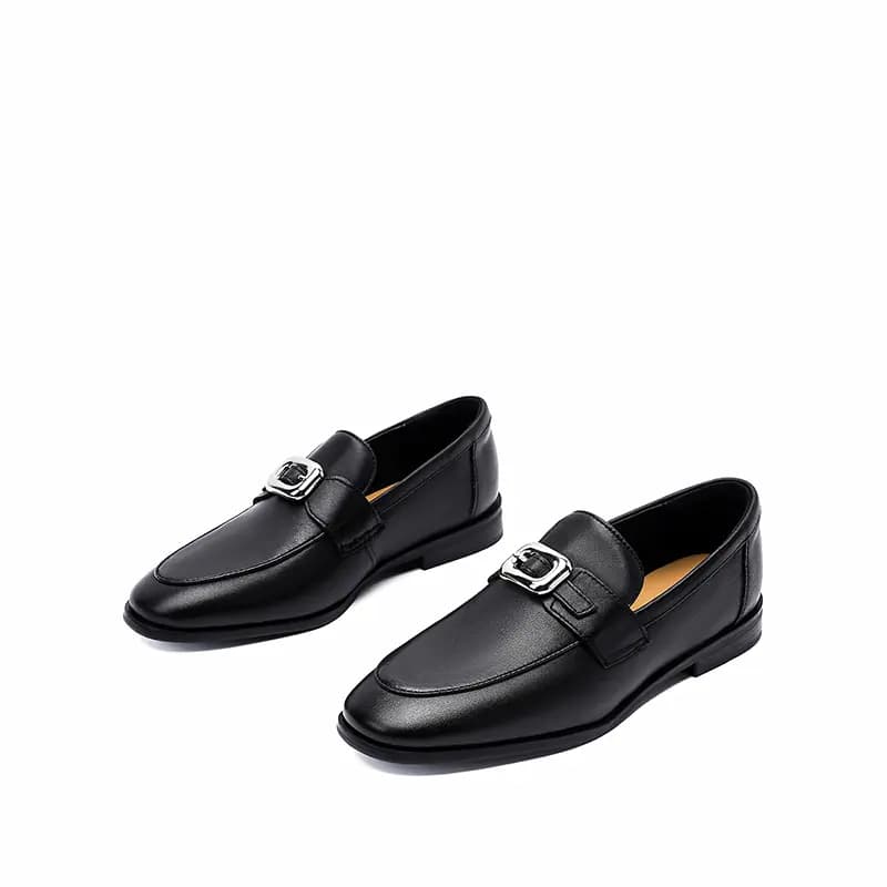 ELLE Calfskin Leather Fashion Comfortable Loafers 2cm Women's 3