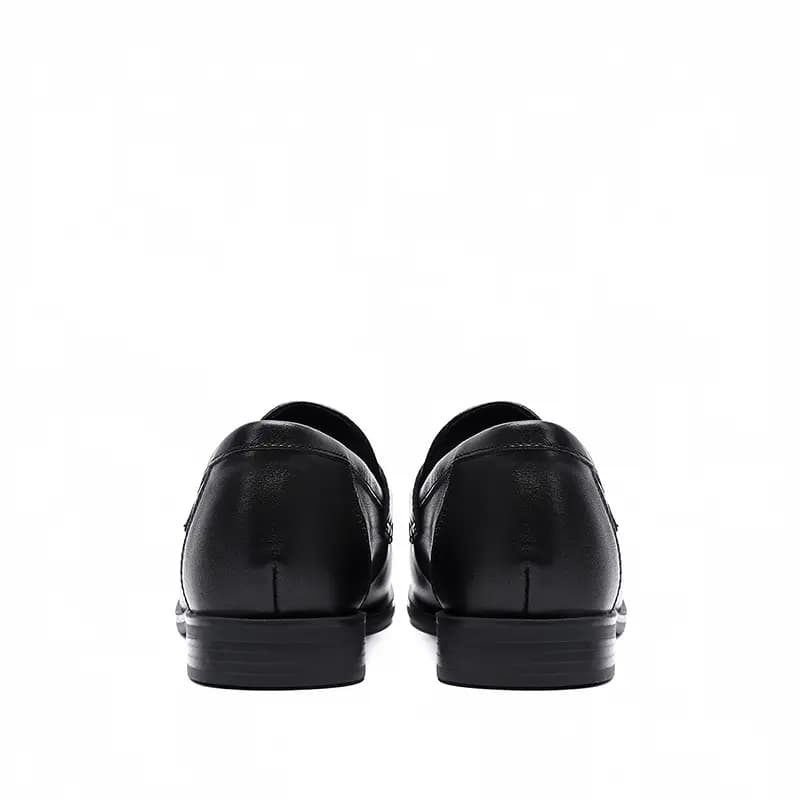 ELLE Calfskin Leather Fashion Comfortable Loafers 2cm Women's 6