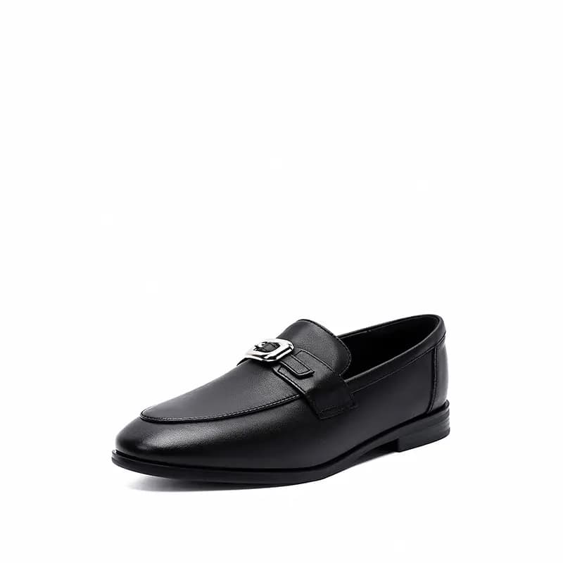ELLE Calfskin Leather Fashion Comfortable Loafers 2cm Women's