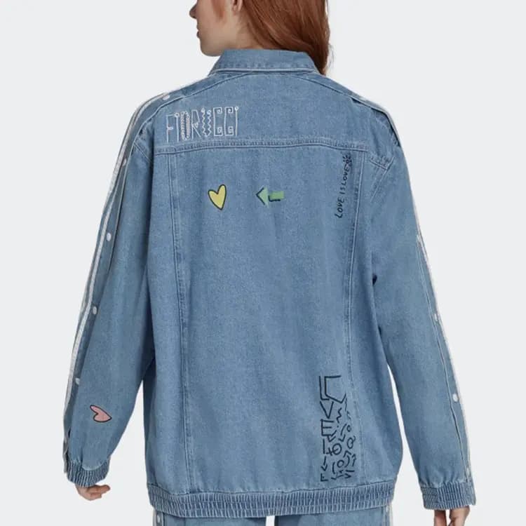 Fiorucci X Adidas Originals Qadın Denim Pencək 4