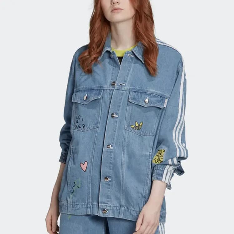 Fiorucci X Adidas Originals Qadın Denim Pencək 3