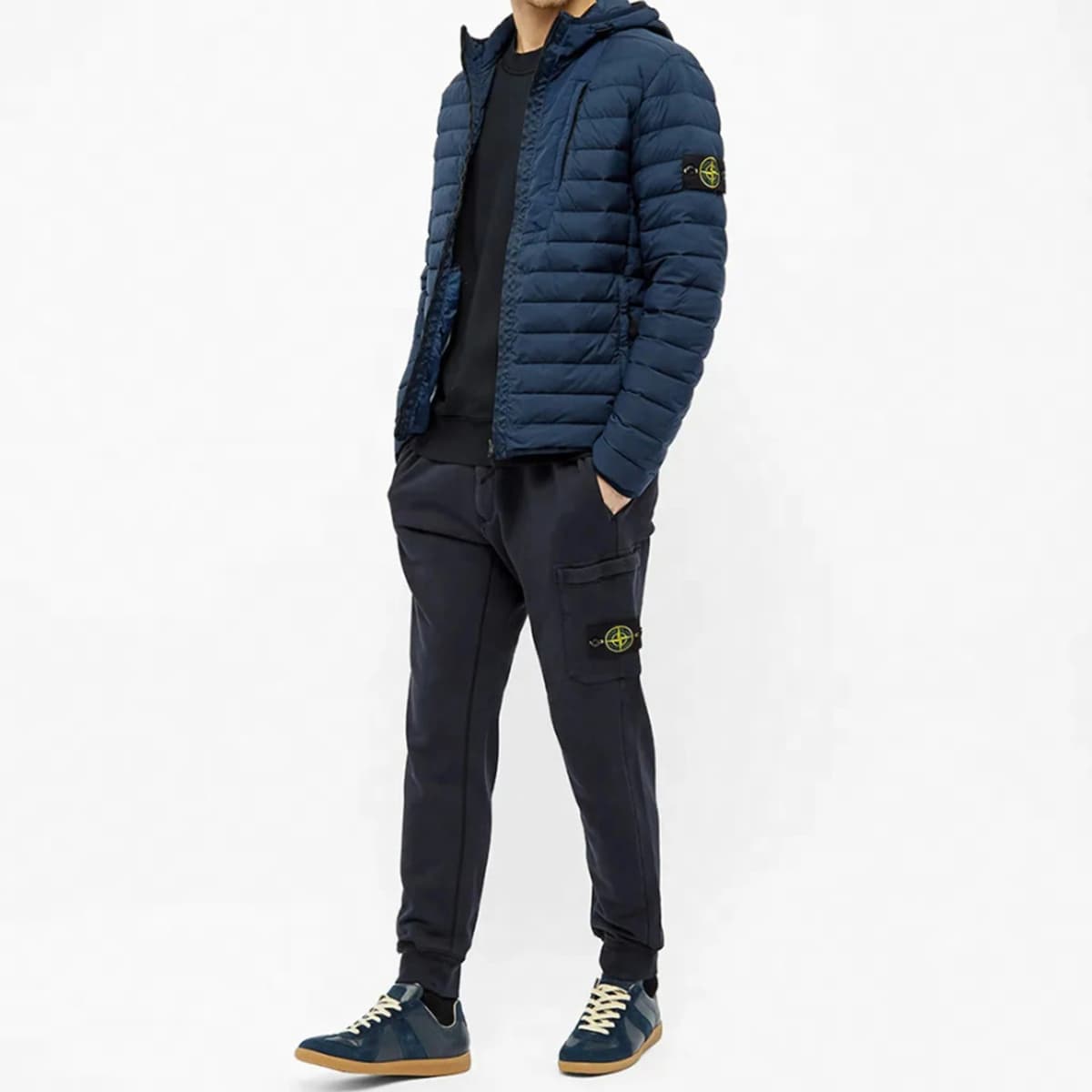 STONE ISLAND Garment Dyed Uşaq Sviteri Göy 3