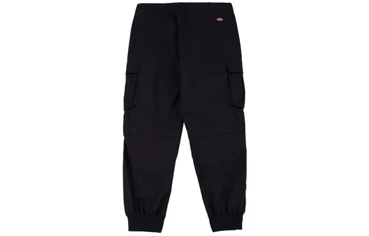 Dickies Multi-Pocket Ribbed Cuff Cargo Casual Pants Men's Black 2