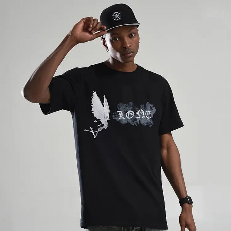 VLONE Smoke Demon Series Unisex Köynək Qara 3