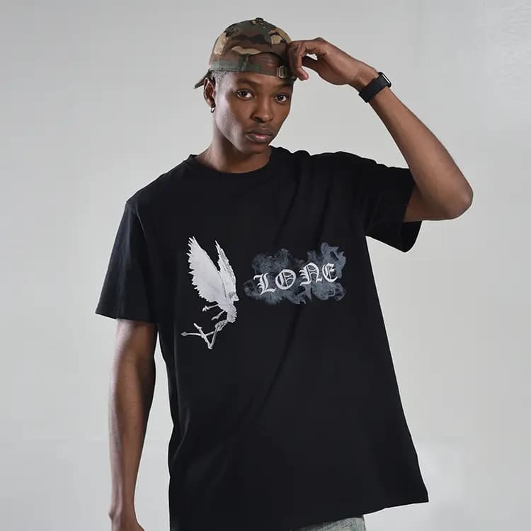 VLONE Smoke Demon Series Unisex Köynək Qara 5