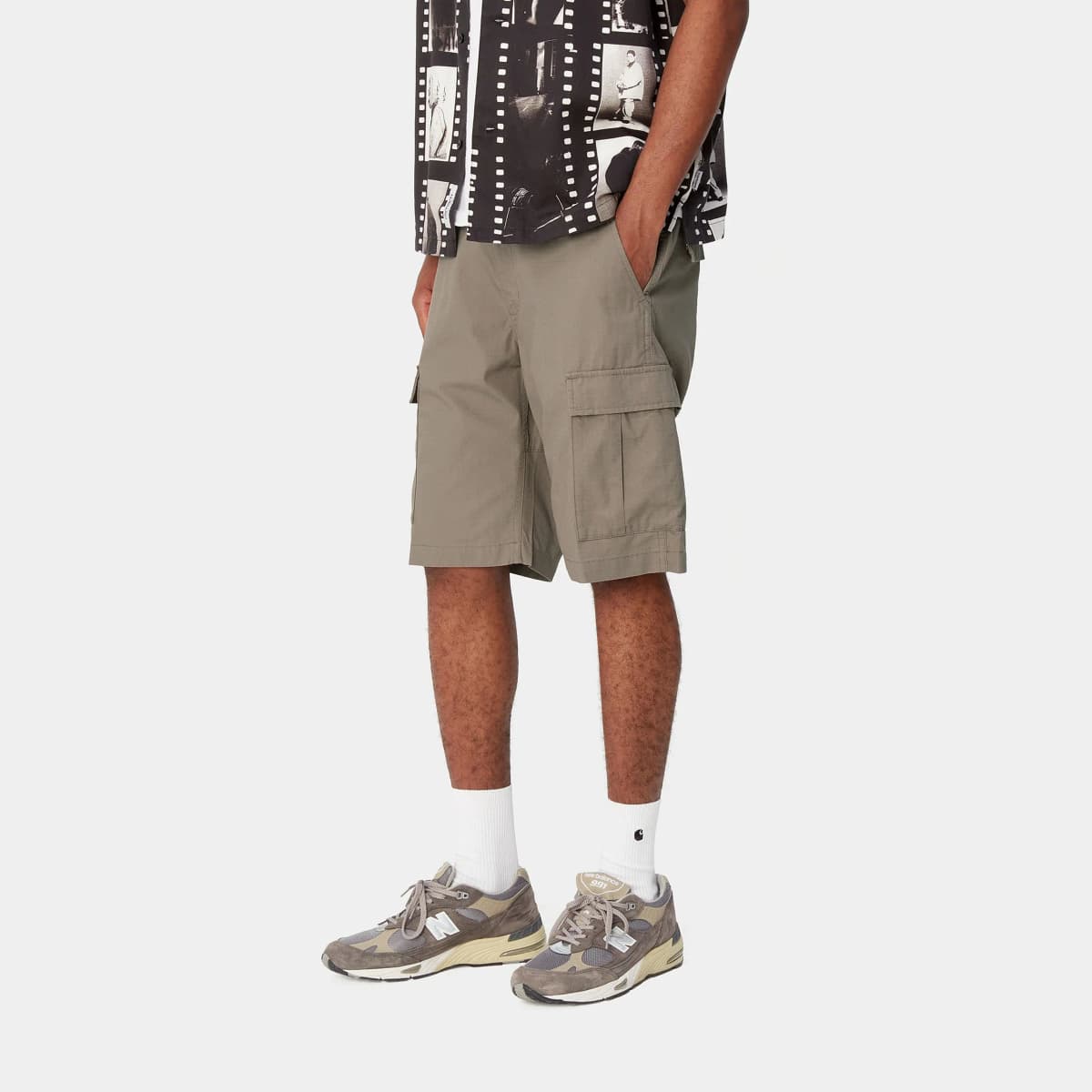 Carhartt WIP SS24 Aviation Kişi Kargo Şort Xaki 4