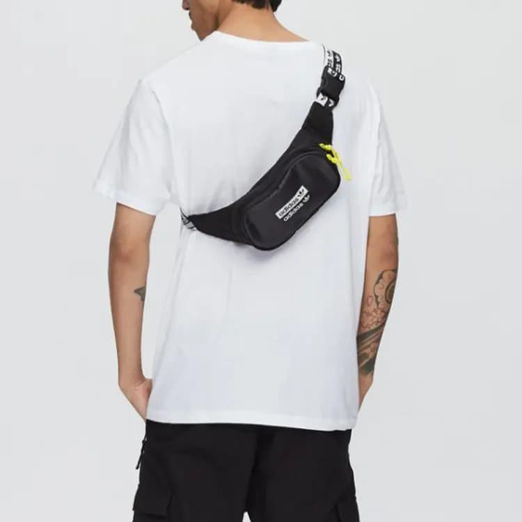 Adidas Originals Polyester Fanny Pack Sling Bag Crossbody Bag Unisex Black 5