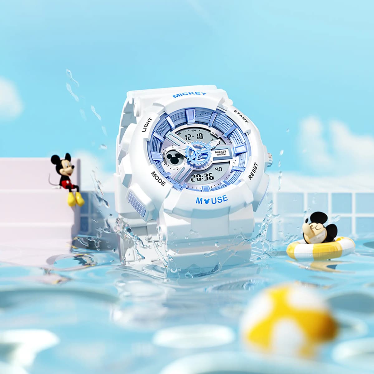 Disney Mickey Qol Saatı Unisex Ağ 4