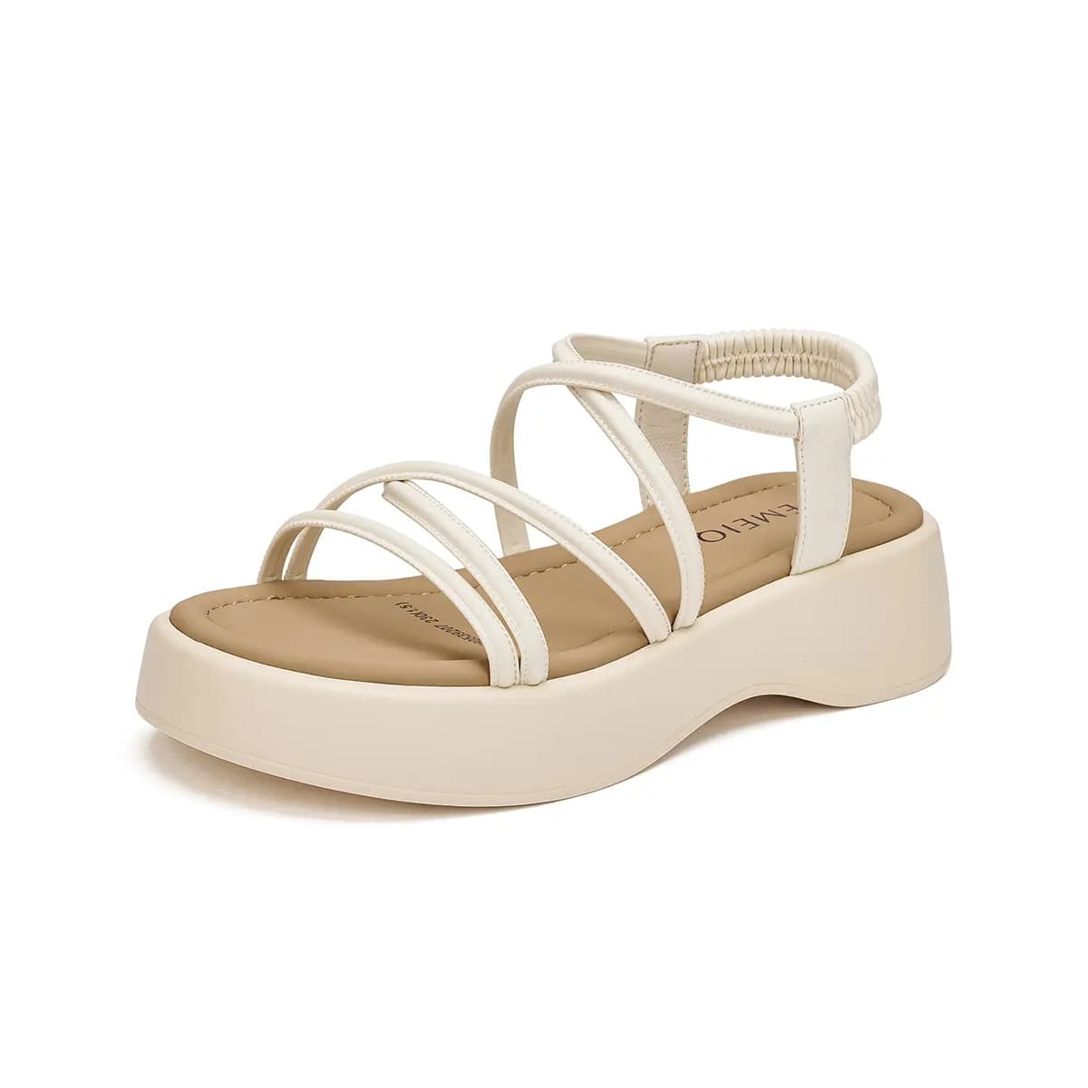 GEMEIQ Leather Simple Casual Comfortable Versatile One-Strap Sandals Women's 7