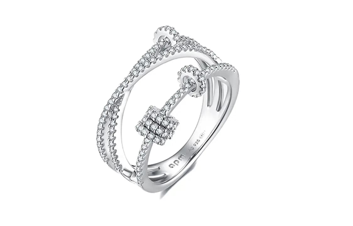 Apm Monaco PIERCING Series 925 Sterling Silver Rings Women's Silver