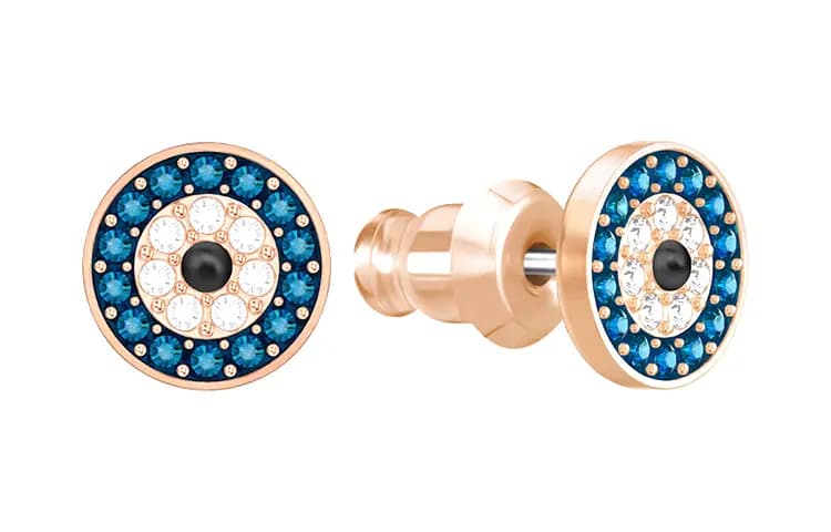 Swarovski Faux Crystal Sırğa Qadın Mavi 2