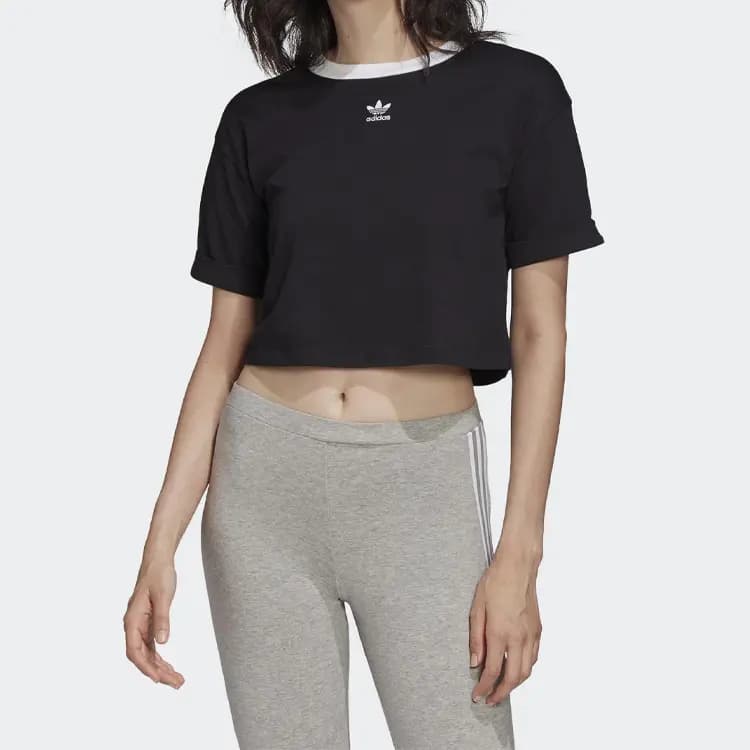 adidas Originals Qadın Crop Top Qara 3
