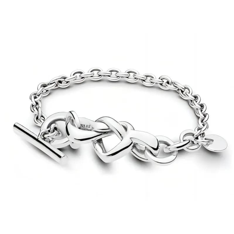 Pandora Knotted Hearts Gümüş Qolbaq
