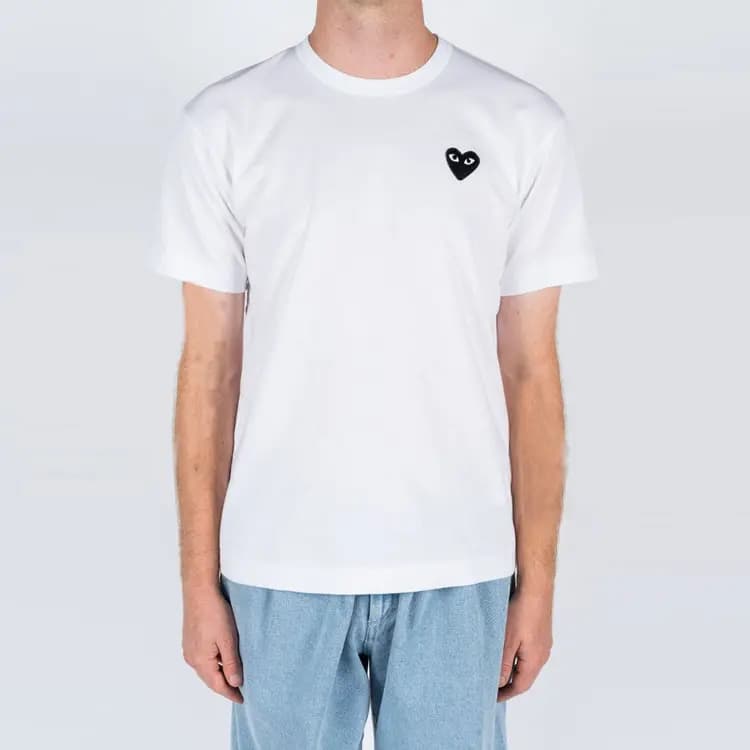 Comme Des Garcons Play Qara Emblem Köynək 5