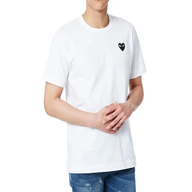 Comme Des Garcons Play Qara Emblem Köynək 4