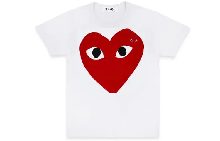Comme Des Garcons Play Qadın T-shirt Qırmızı Ürək