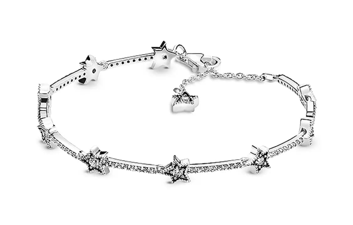 Pandora Celestial Sparkling Stars Qadın Bilərziyi Gümüşü