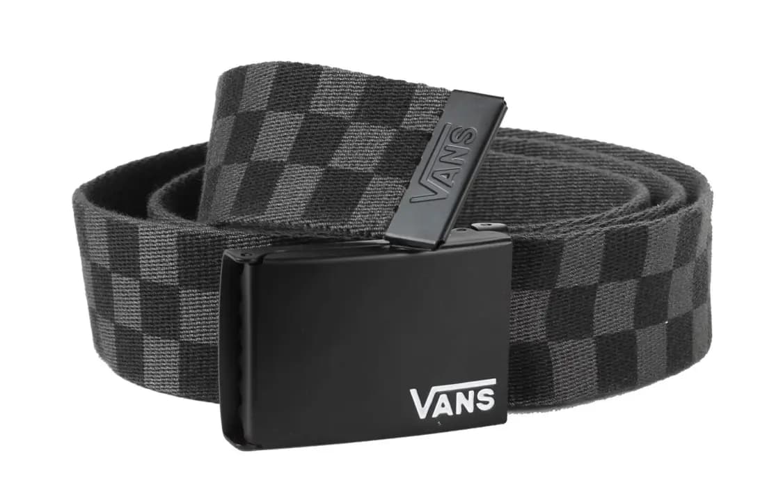 Vans Dəri Kəmər Kişi Qara/Boz 4