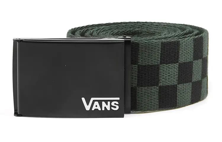 Vans Leather Belts Men Black/Charcoal Gray