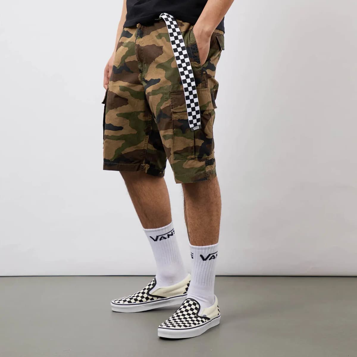 Vans Dəri Kəmər Kişi Qara/Ağ 4