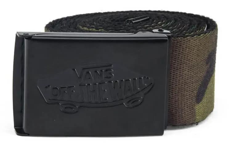 Vans Belt Logo Letter Decoration Smooth Buckle Leather Belts Men's Camouflage Width 3.8cm