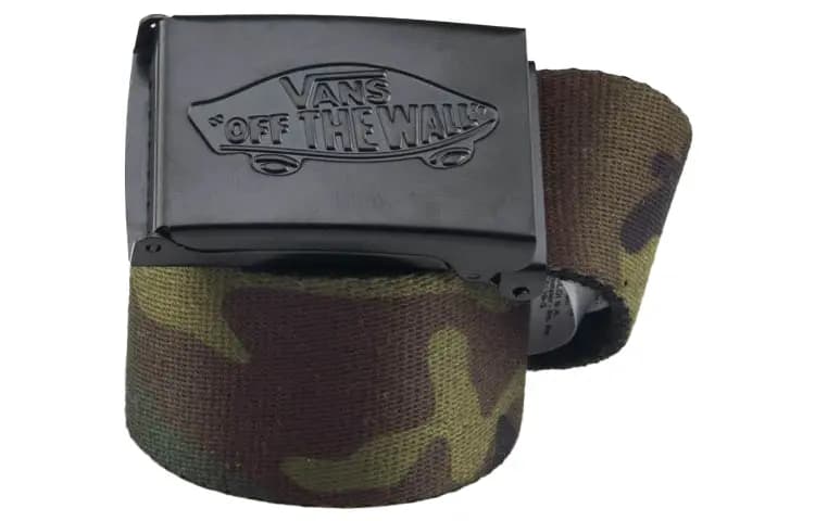 Vans Belt Logo Letter Decoration Smooth Buckle Leather Belts Men's Camouflage Width 3.8cm 2