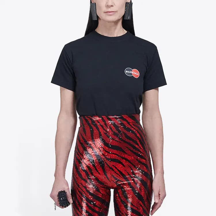 Balenciaga Credit Card Logo T Shirt 'Black' 3