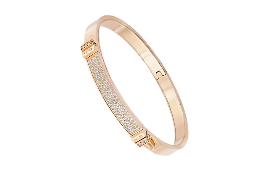 Swarovski Silver-Plated Bangles Women's Rose Gold 3