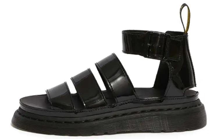 Dr.Martens Clarissa Ii Patent Leather Strap Sandals Black