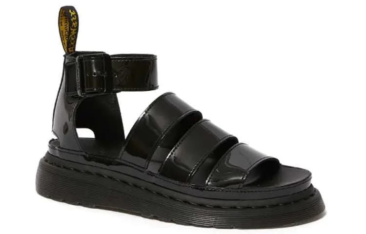 Dr.Martens Clarissa Ii Patent Leather Strap Sandals Black 2