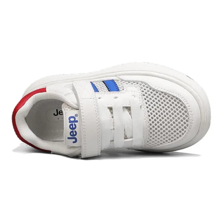 Jeep Breathable Lightweight Low-Top Kids' Skateboarding Shoes White Blue Kids' 6