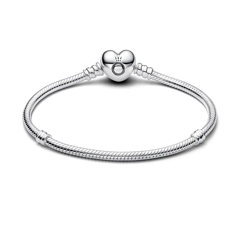 Pandora Moments Heart Clasp Snake Chain Bilərzik Gümüş 2