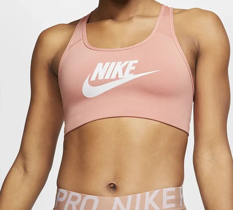 Nike Swoosh Qadın İdman Büstqalteri Çəhrayı 3