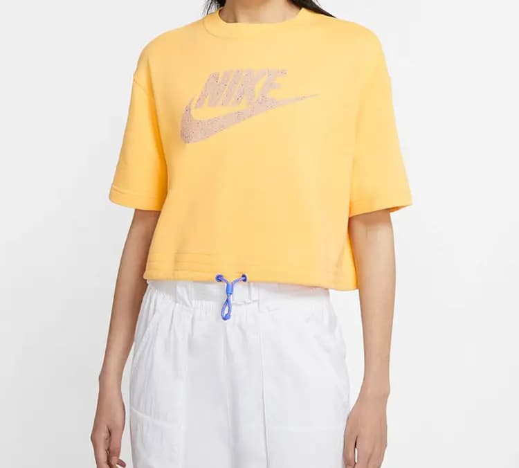 Nike Qadın Crop Top Sarı 3