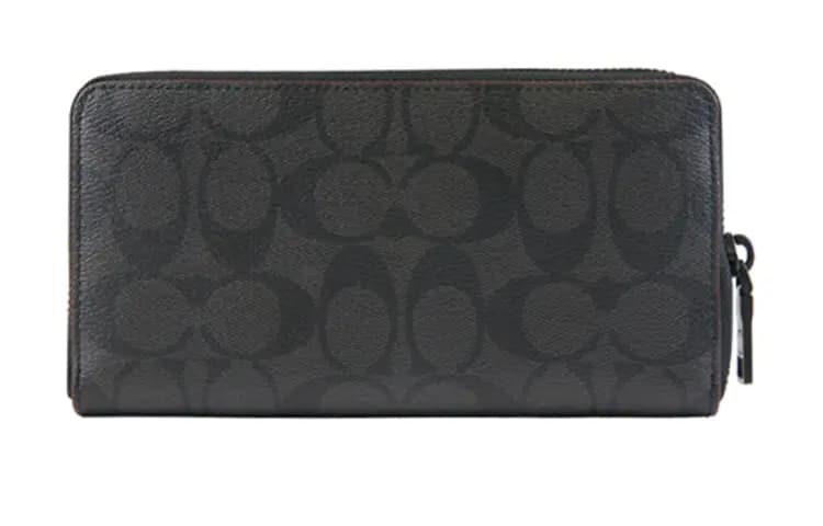 COACH Accordion Dəri Pulqabı Kişi Boz/Qara 4