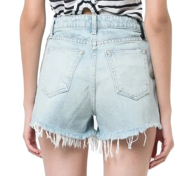 Alexander Wang Qadın Cins Şortu Göy 3
