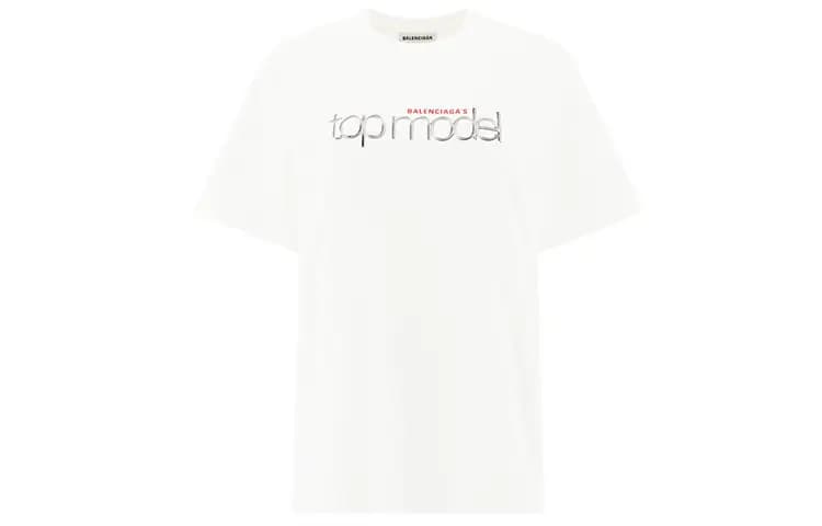 Balenciaga T-Shirt Qadın Ağ