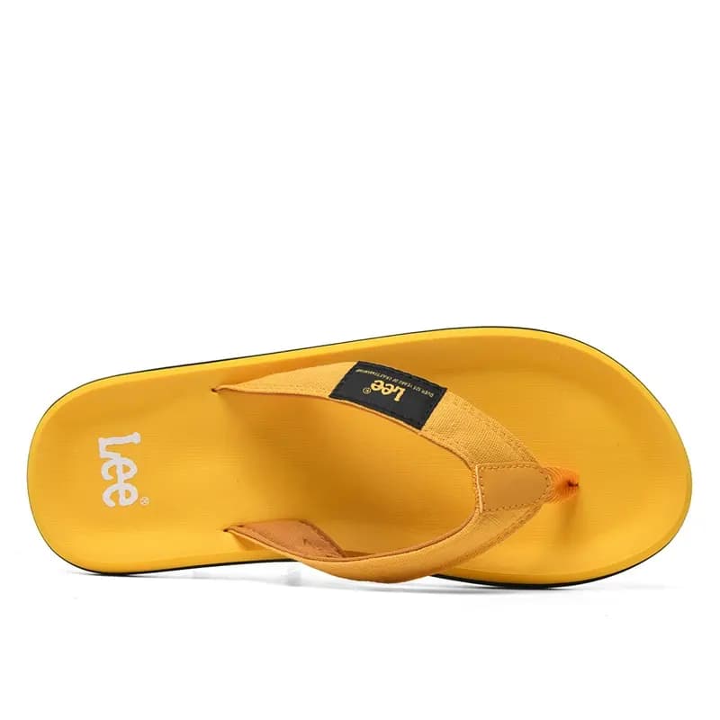 Lee Rubber Sole Stitching Odor Resistant Abrasion Resistant Slip Resistant Quick Drying Flip Flops Men's Black 25