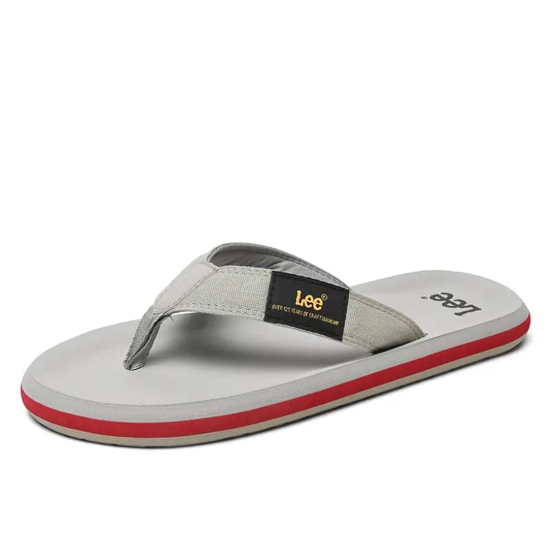 Lee Rubber Sole Stitching Odor Resistant Abrasion Resistant Slip Resistant Quick Drying Flip Flops Men's Black 32