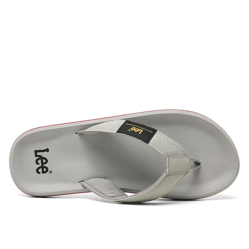 Lee Rubber Sole Stitching Odor Resistant Abrasion Resistant Slip Resistant Quick Drying Flip Flops Men's Black 35